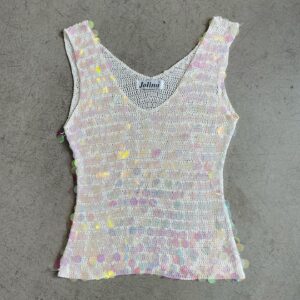 SEQUINS CROCHET TOP
