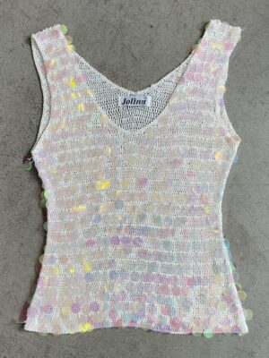SEQUINS CROCHET TOP