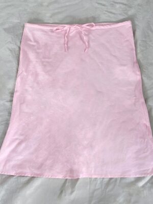 LOW WAISTED MIDI LINEN SKIRT