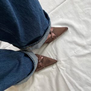 POINTED HEELS WITH SMALL BOW (39)