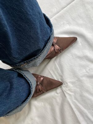 POINTED HEELS WITH SMALL BOW (39)