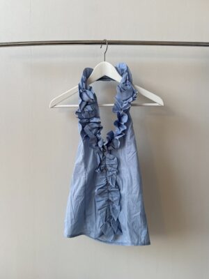 HALTER NECK RUFFLE TOP